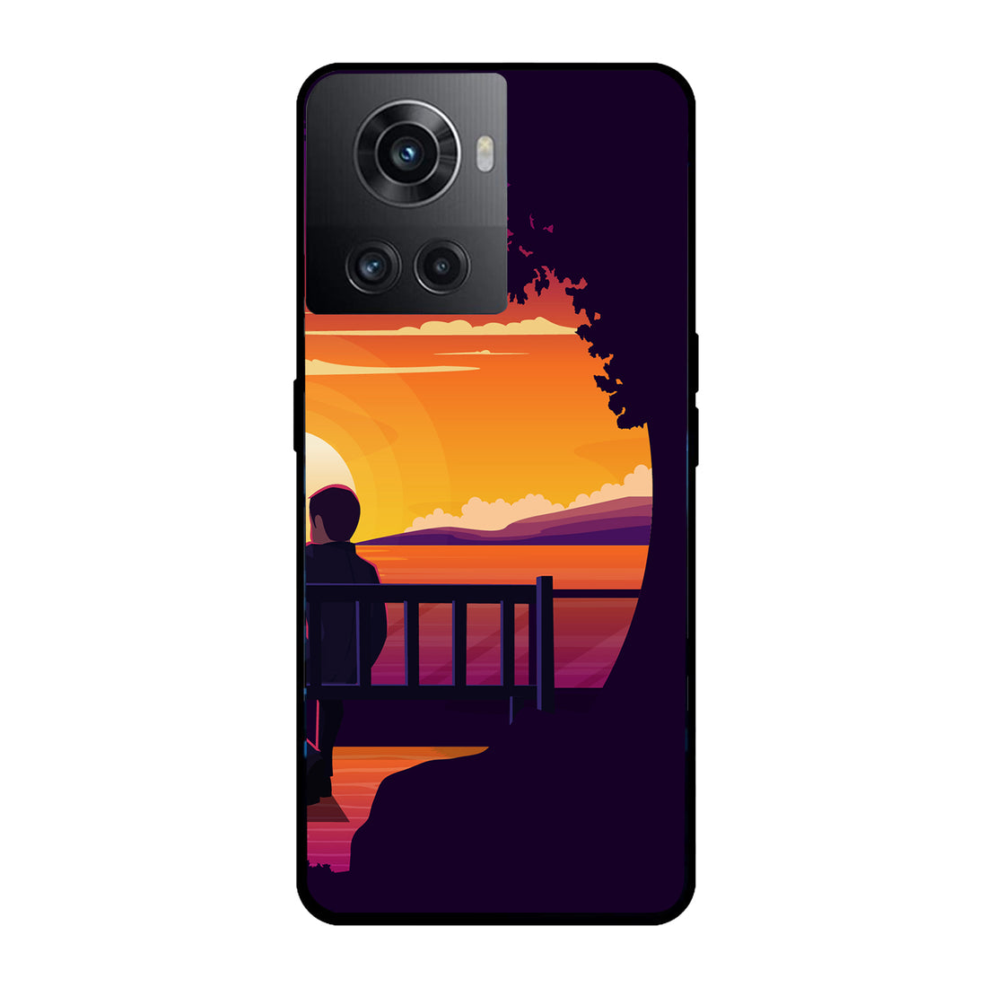 Sunset Date Boy Couple Oneplus 10 R Back Case