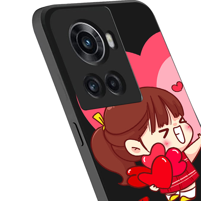 Love Girl Couple Oneplus 10 R Back Case